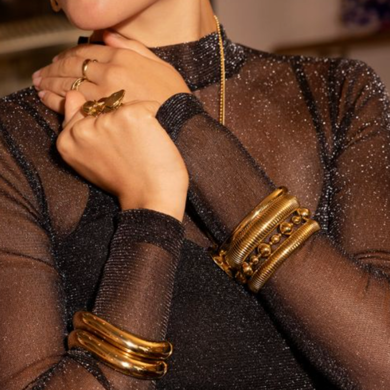 MY JEWELLERY MY JEWELLERY - Armband met grote bolletjes goud