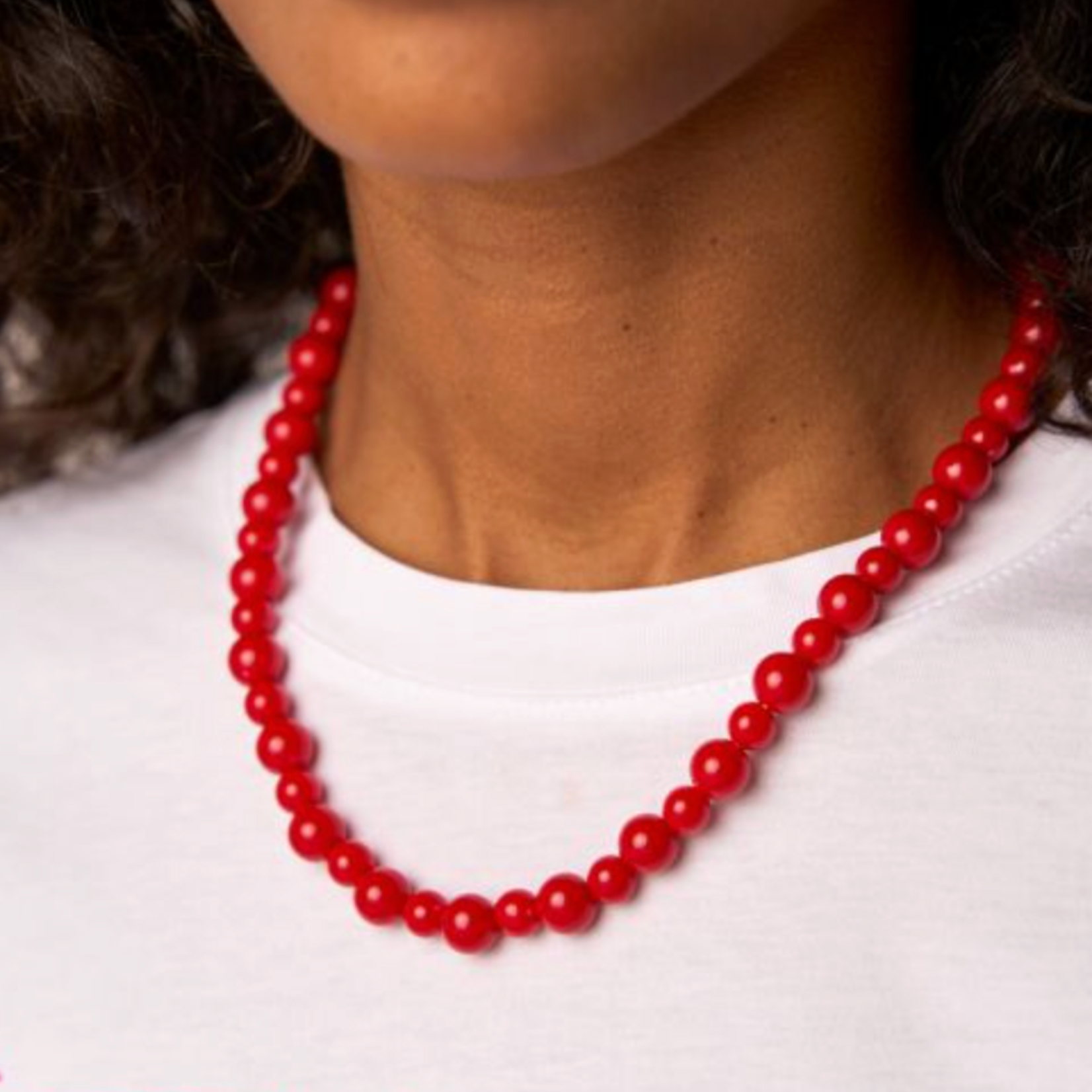 MY JEWELLERY MY JEWELLERY - Rode ketting met kralen