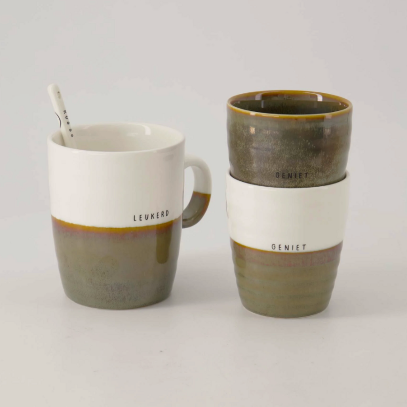 ZUSSS ZUSSS - Theemok leukerd wit/donkergroen