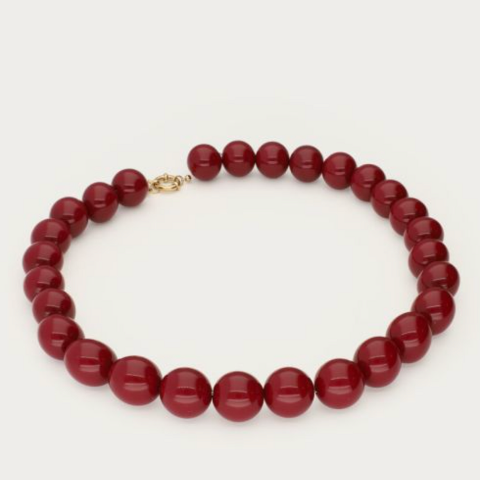 MY JEWELLERY MY JEWELLERY - Burgundy statement ketting met ronde kralen