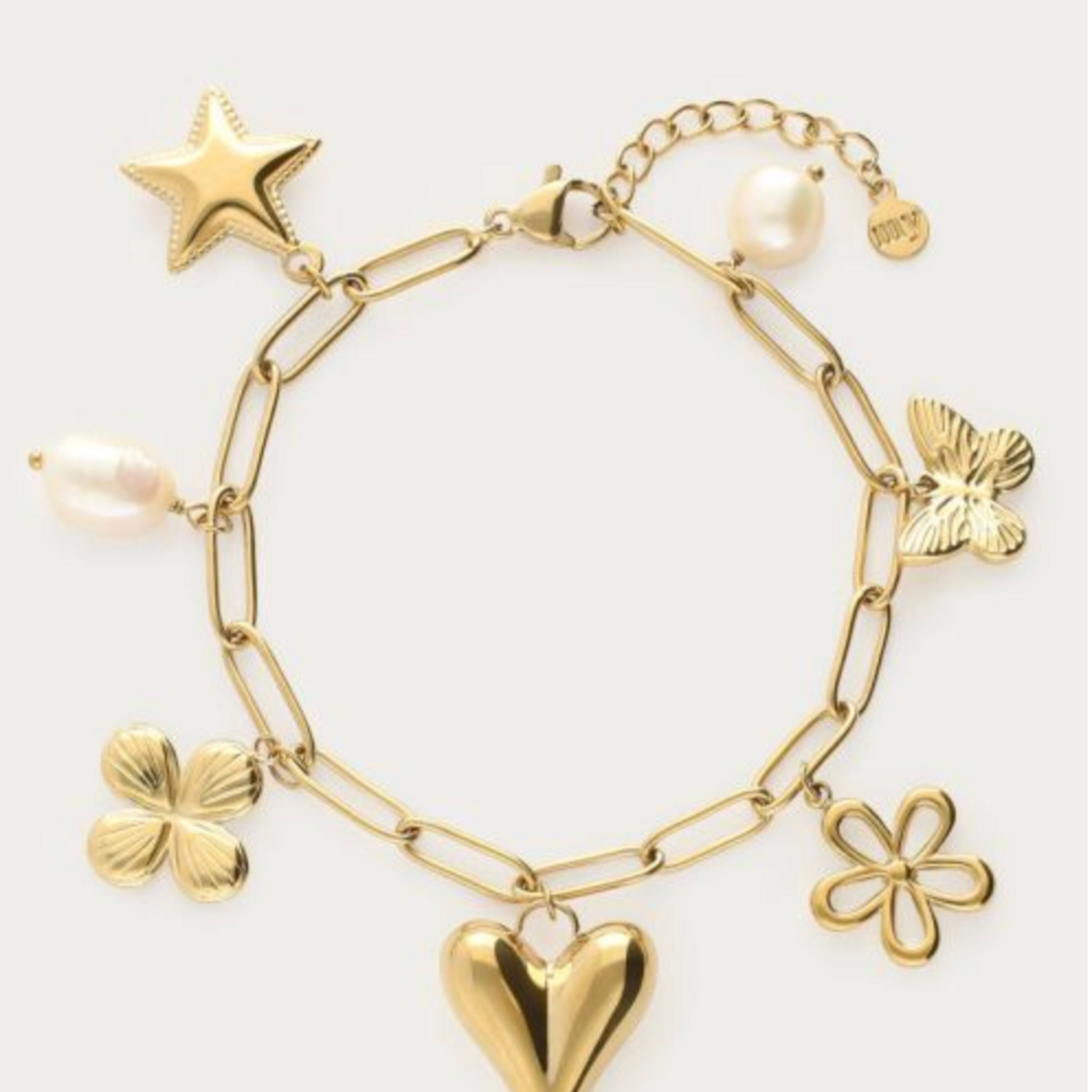 MY JEWELLERY MY JEWELLERY - Schakelarmband met multi bedels goud