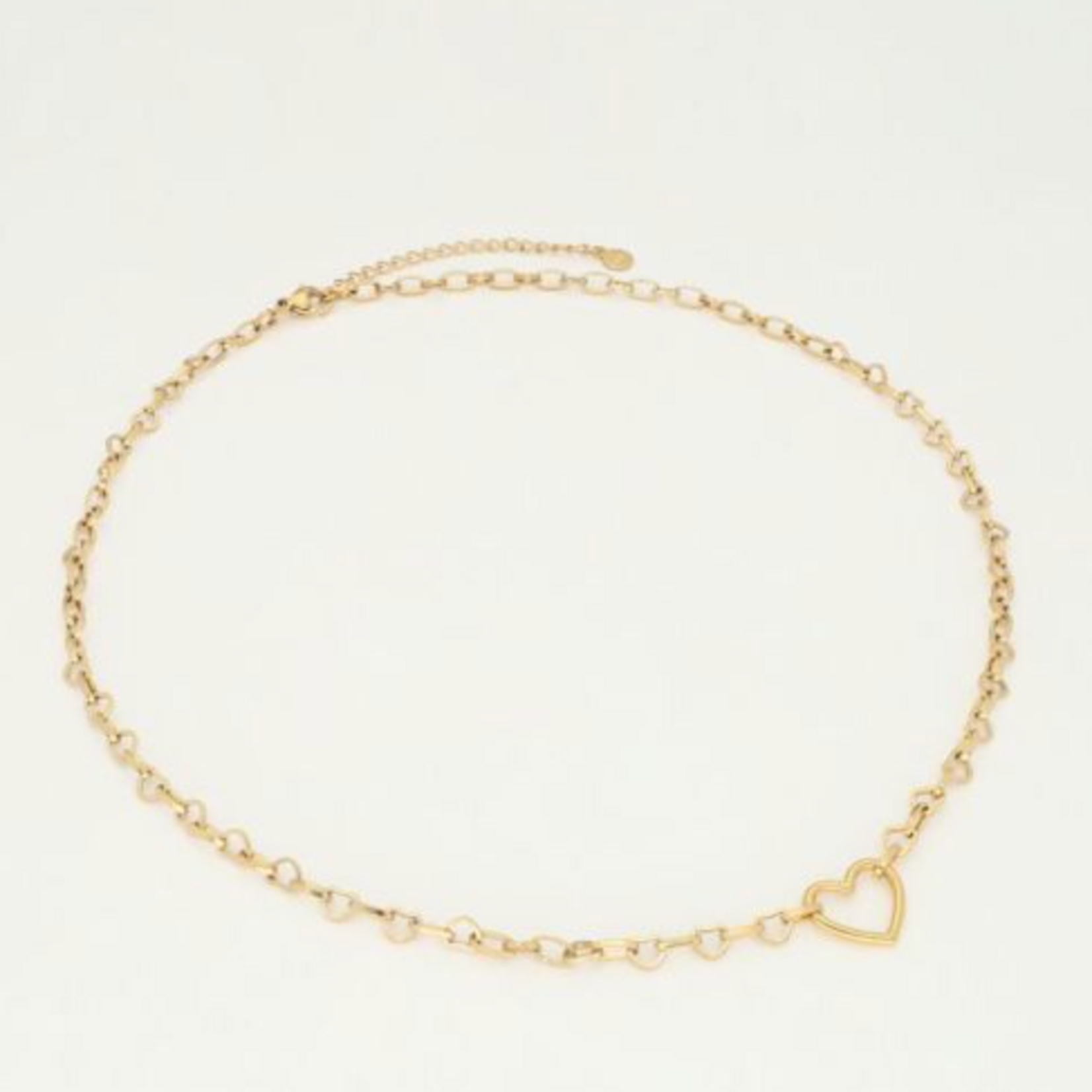 MY JEWELLERY MY JEWELLERY - Schakelketting met klein open hart bedel goud