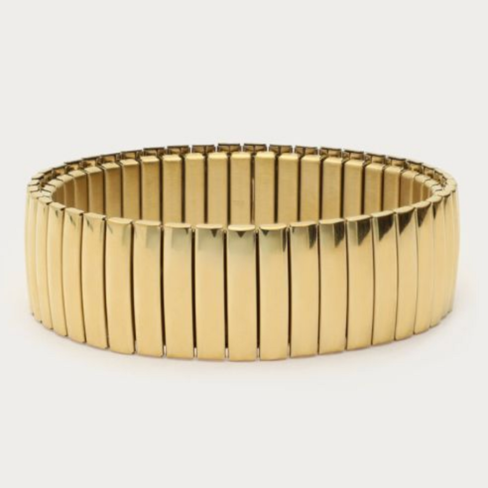 MY JEWELLERY MY JEWELLERY - Elastieken armband met strepen big goud