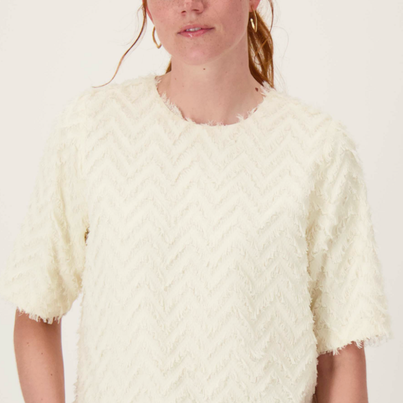 ZUSSS ZUSSS - Feather jacquard top