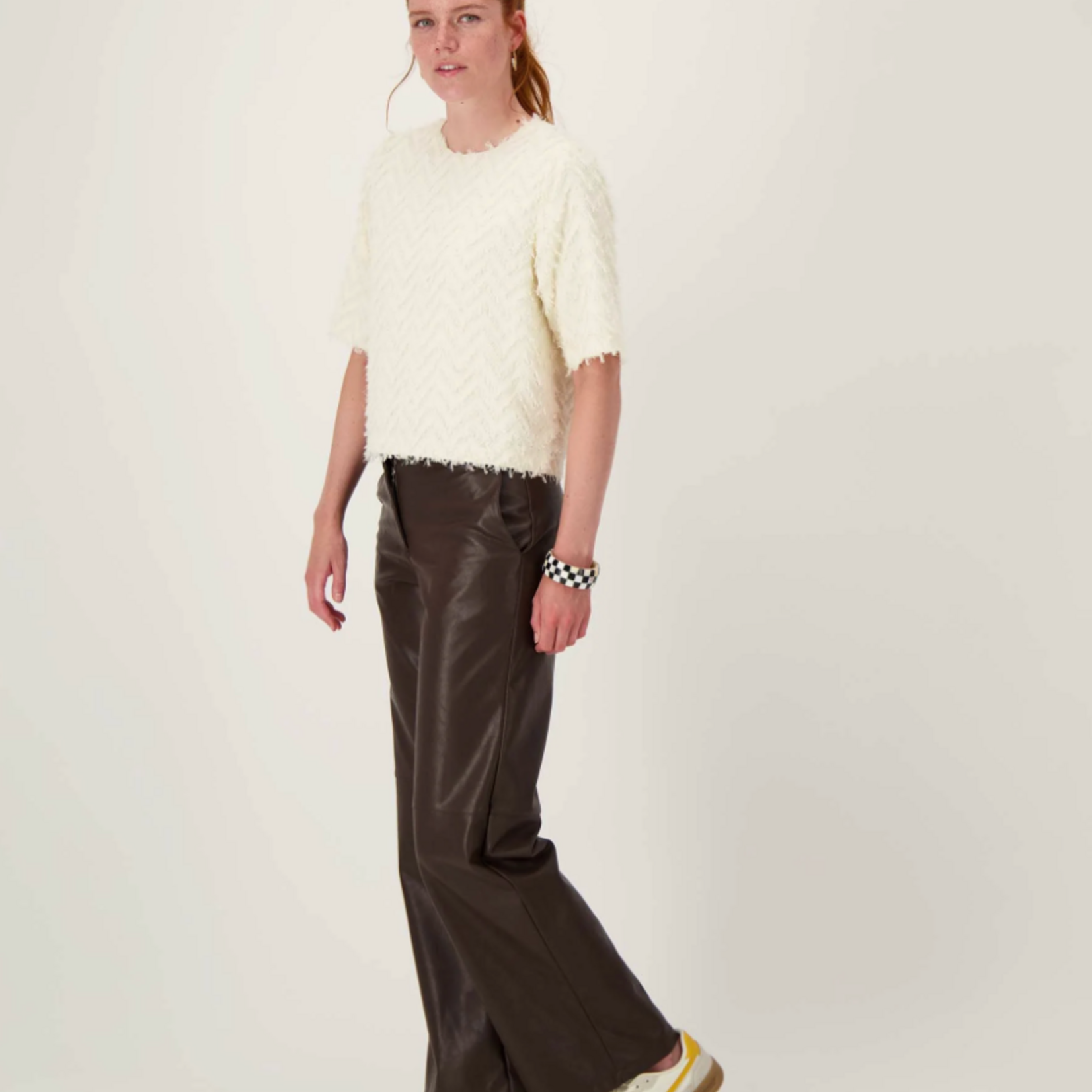 ZUSSS ZUSSS - Feather jacquard top