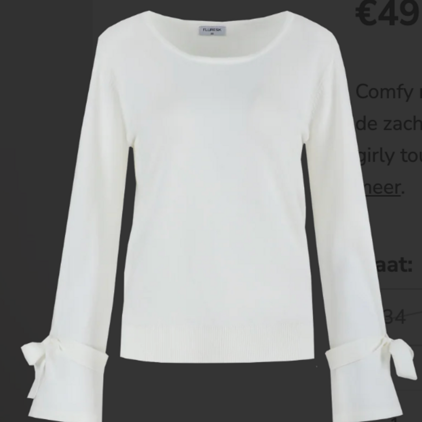 FLURESK FLURESK - Sweater gebreid Quinty offwhite