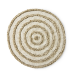 HKLIVING HKLIVING  - Ronde badmat crème wit 120cm doorsnede TTK3117