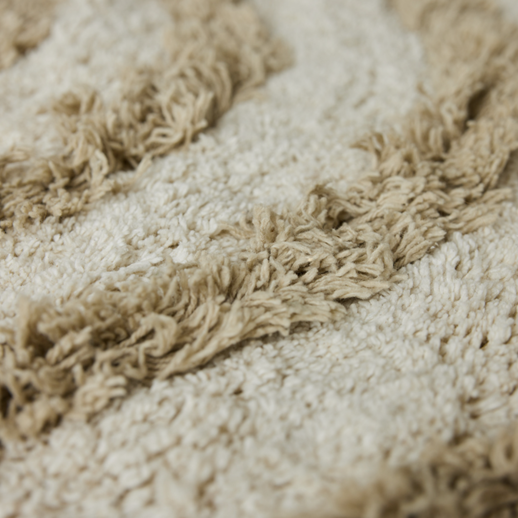 HKLIVING HKLIVING  - Ronde badmat crème wit 120cm doorsnede TTK3117