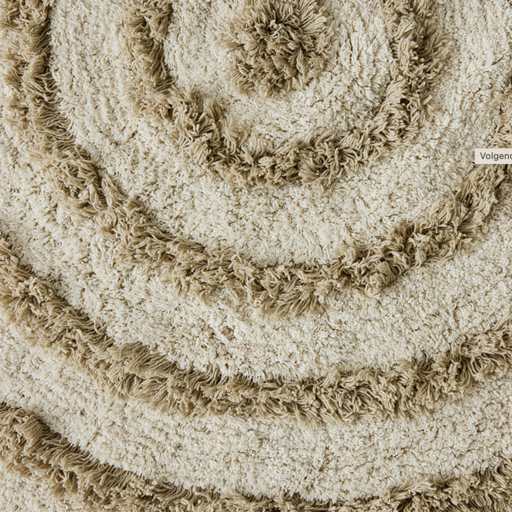 HKLIVING HKLIVING  - Ronde badmat crème wit 120cm doorsnede TTK3117