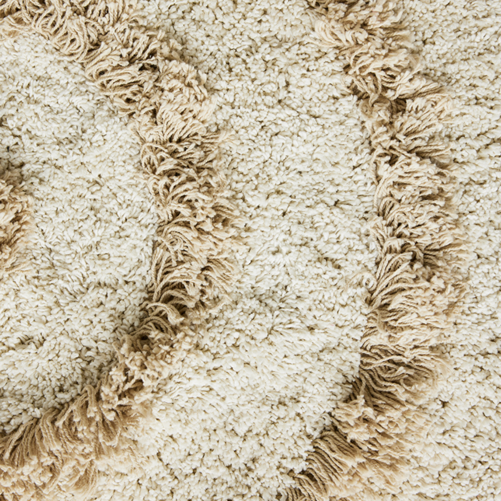 HKLIVING HKLIVING  - Ronde badmat / wc mat  crème, Ø80cm TTK3118