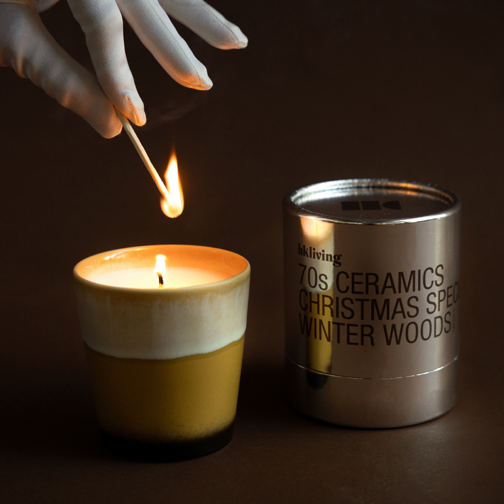 HKLIVING HKLIVING - Keramiek uit de jaren 70: kerstspecial winterwoods ACS0014