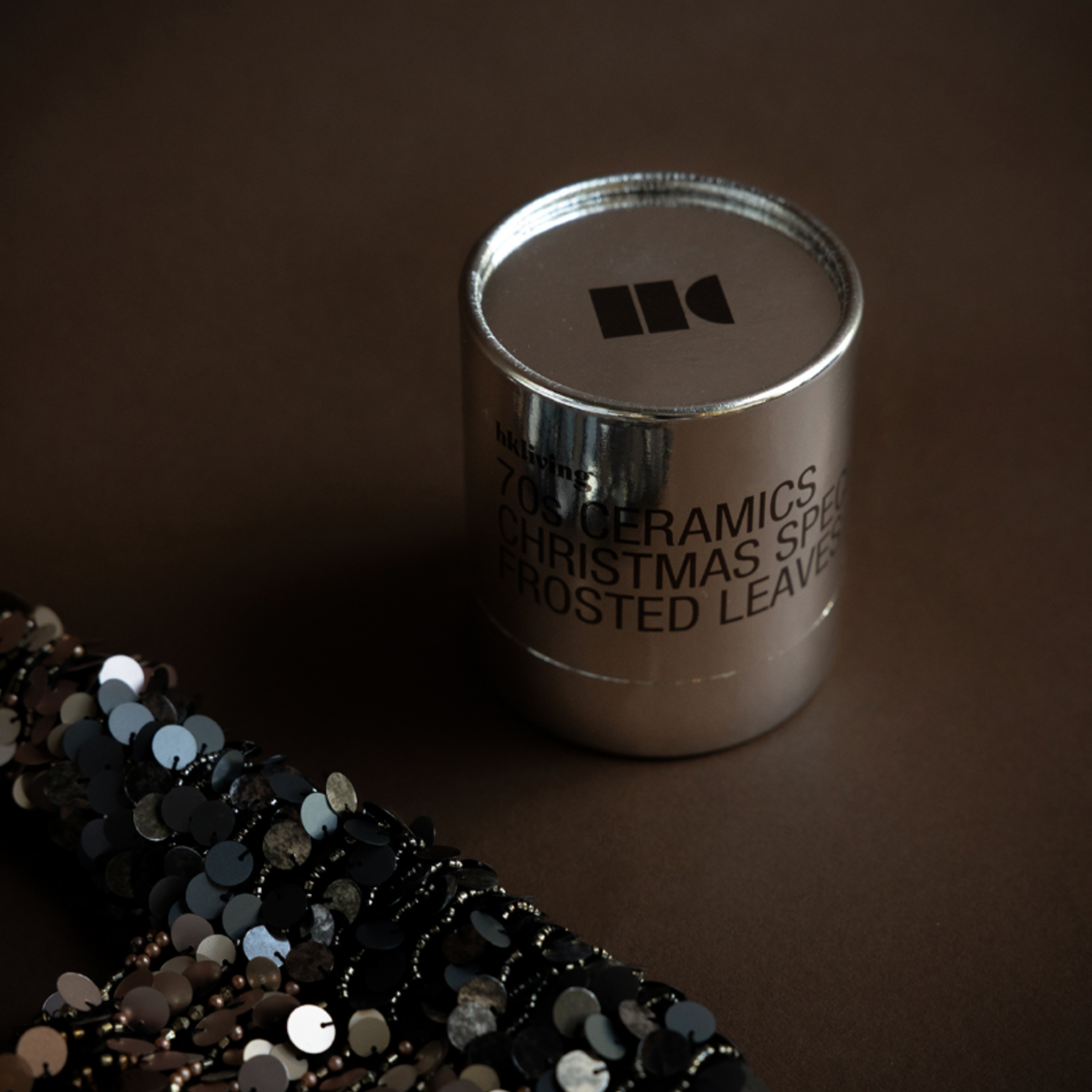 HKLIVING HKLIVING - Keramiek uit de jaren 70: kerstspecial frosted leaves ACS0015