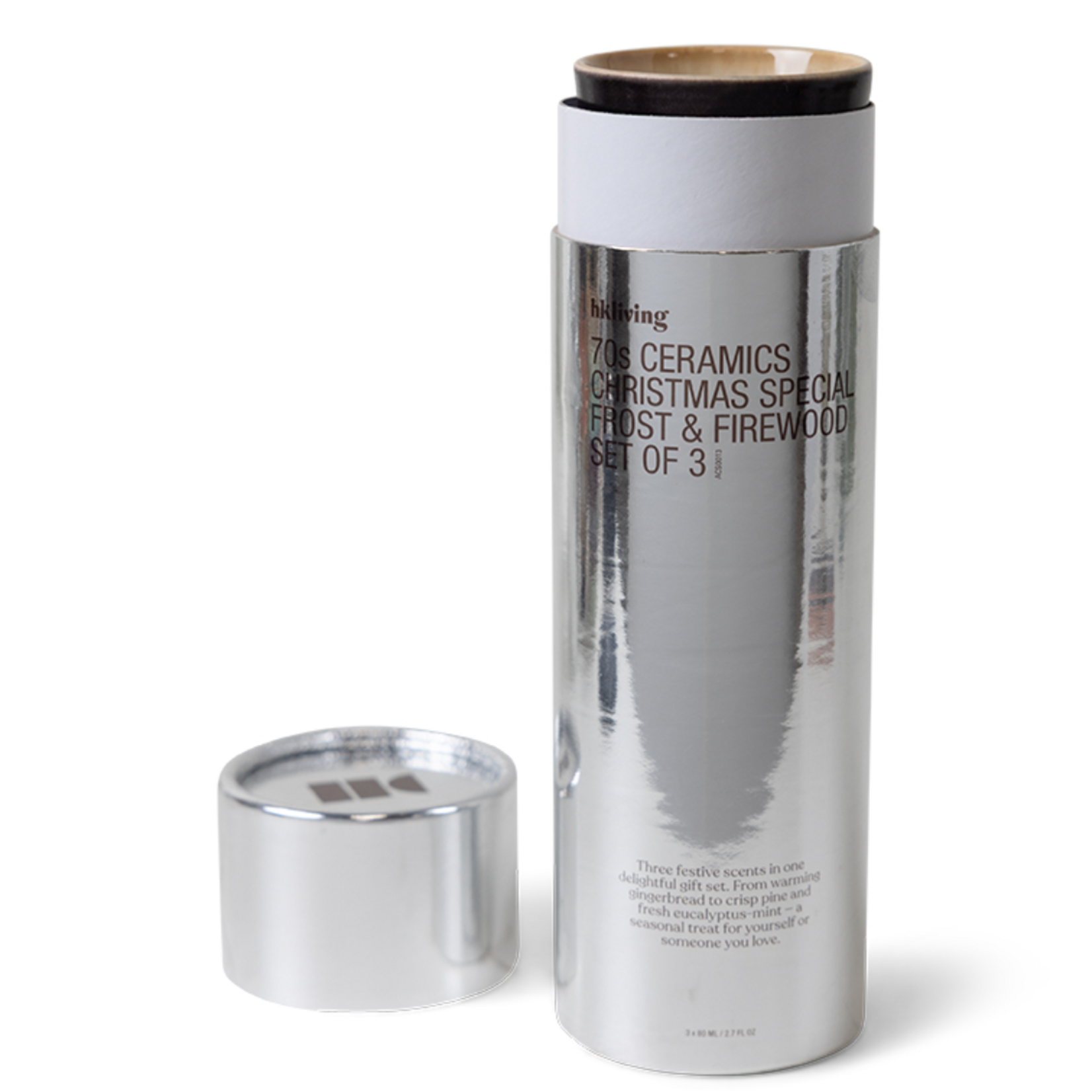 HKLIVING HKLIVING - Keramiek uit de jaren 70: mini-kerstspecial frost & firewood ACS0013