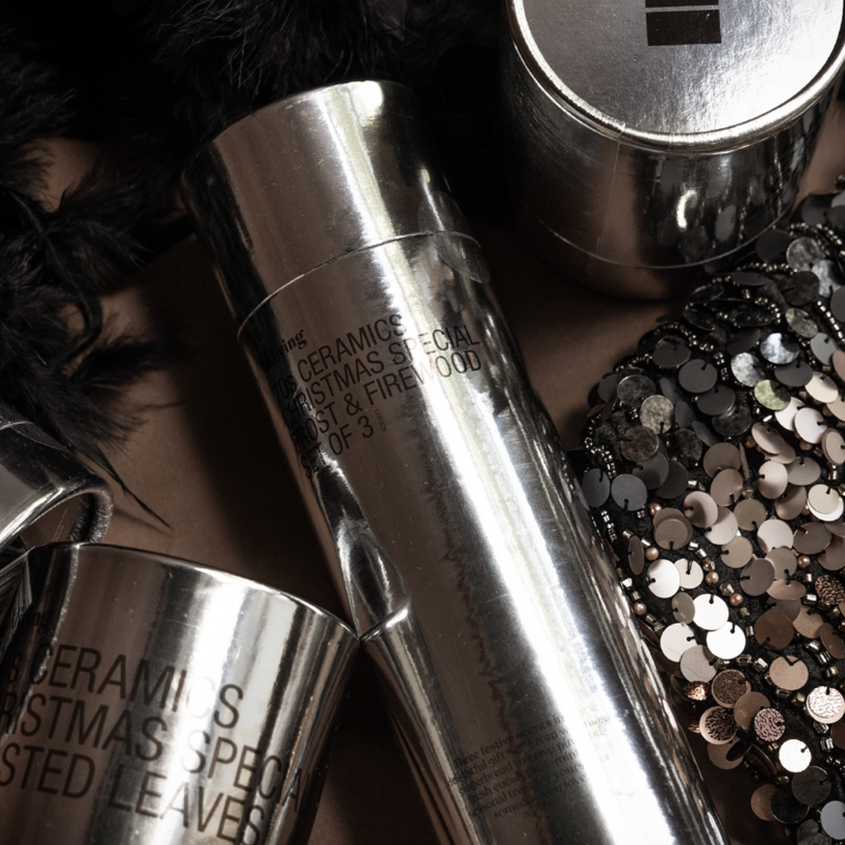 HKLIVING HKLIVING - Keramiek uit de jaren 70: mini-kerstspecial frost & firewood ACS0013