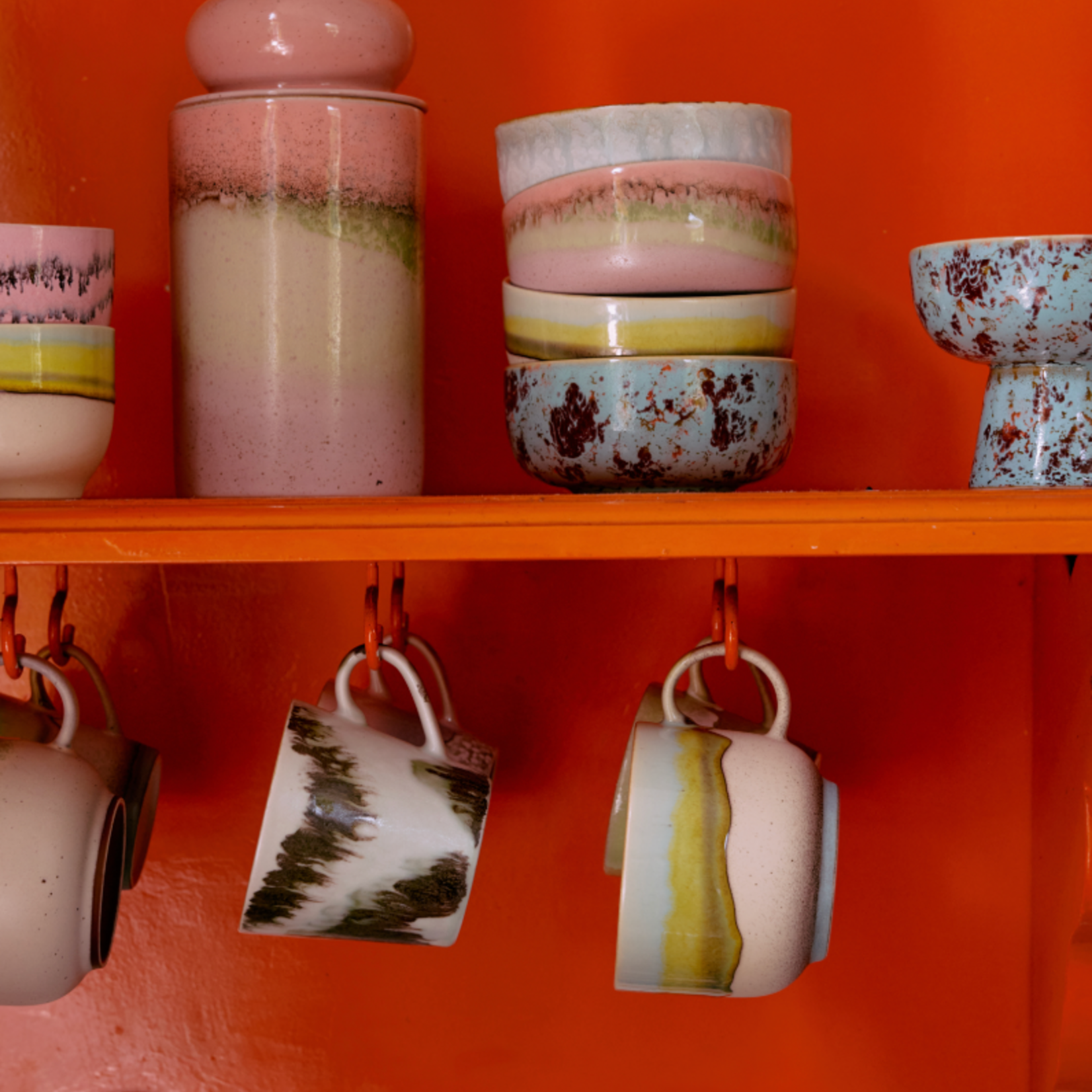 HKLIVING HKLIVING - 70's Voorraadpot Glaze KST0193