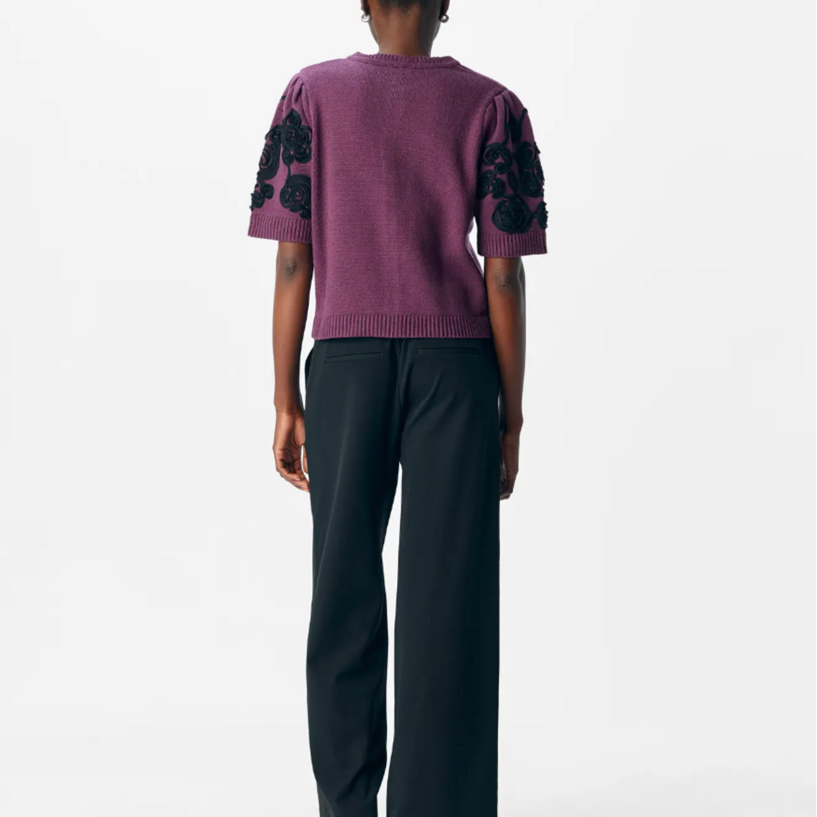 OBJECT OBJECT - Vest Jane Mauve Wine/Black