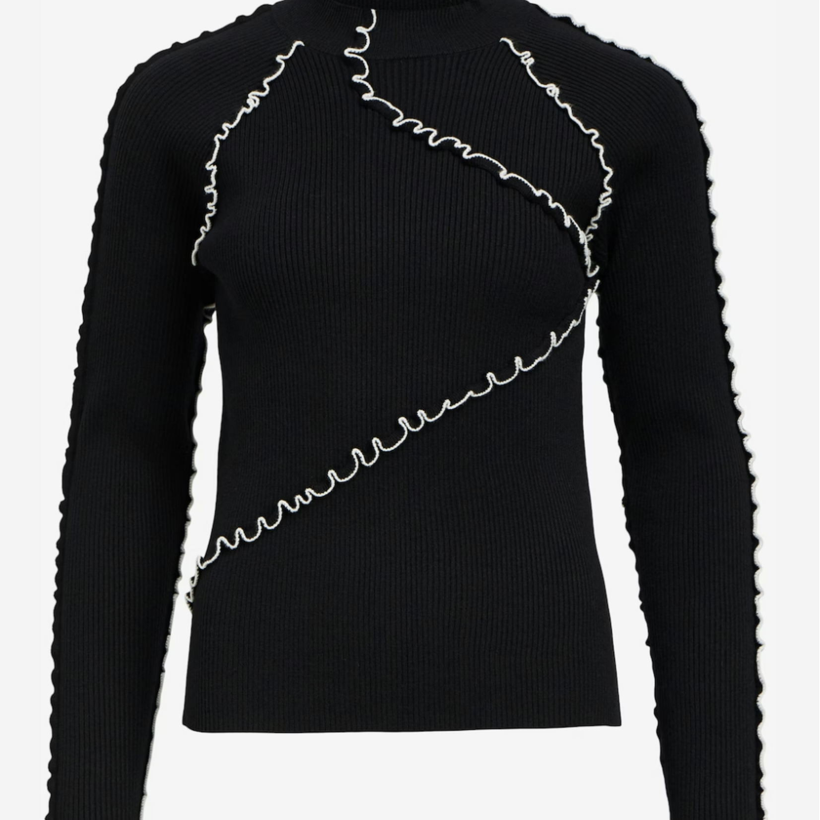 OBJECT OBJECT - Pullover gebreid Janne black/cloud dancer
