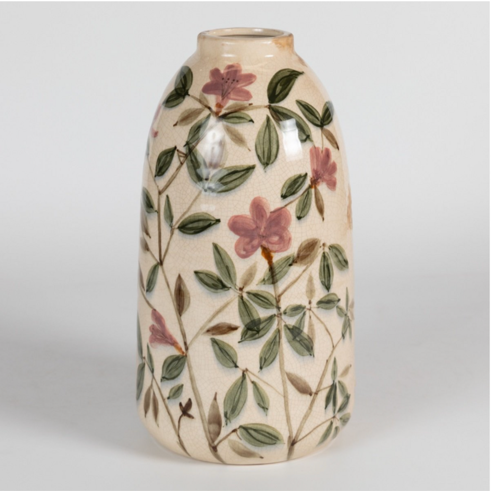 -- Aardewerk vaas handgeschilderd Sakura S