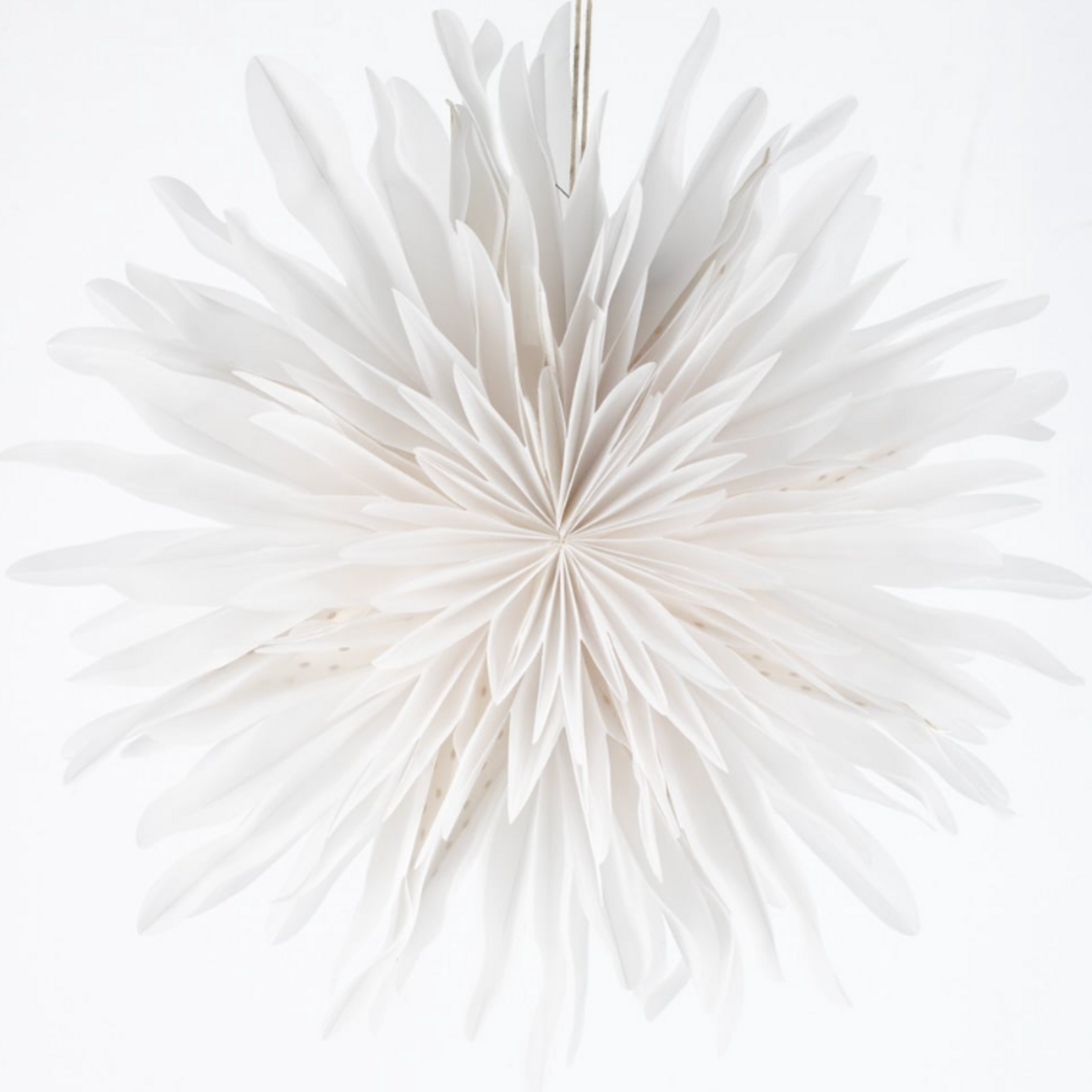 -- KERSTSTER - Snow 40cm wit met pendel