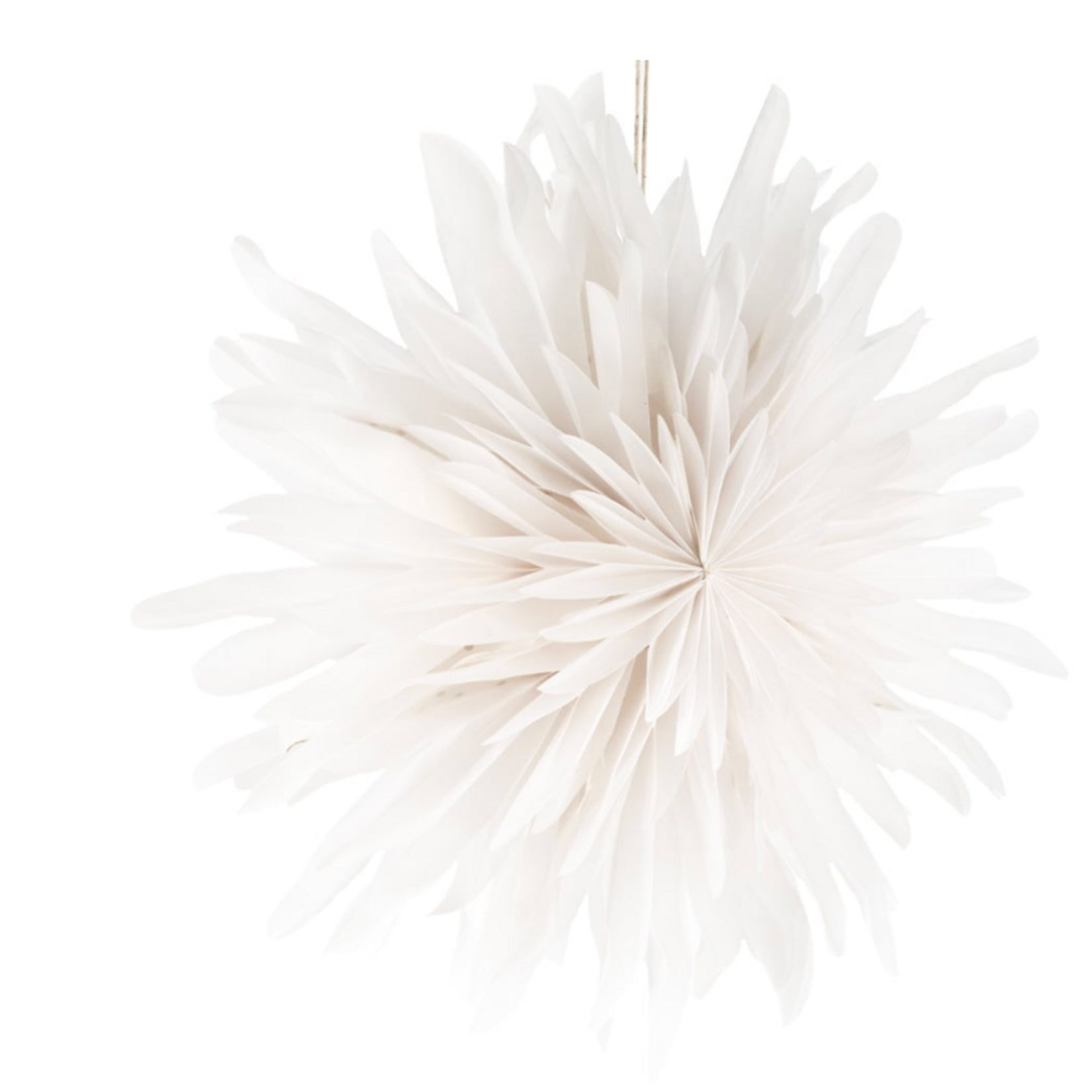 -- KERSTSTER - Snow 40cm wit met pendel