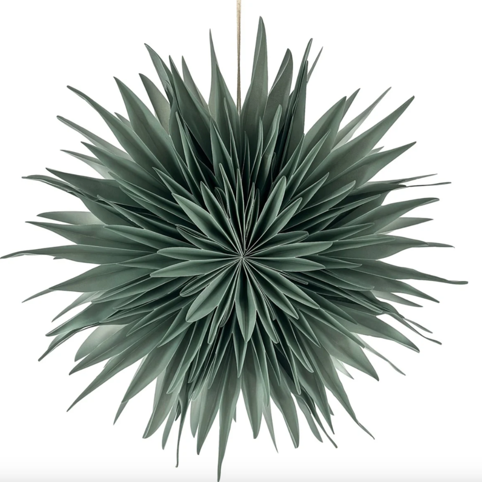 -- KERSTSTER - Snow 40cm groen met pendel