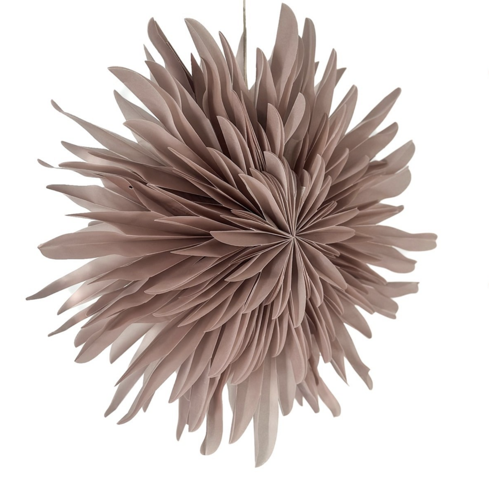 -- KERSTSTER - Snow 40cm roze met pendel