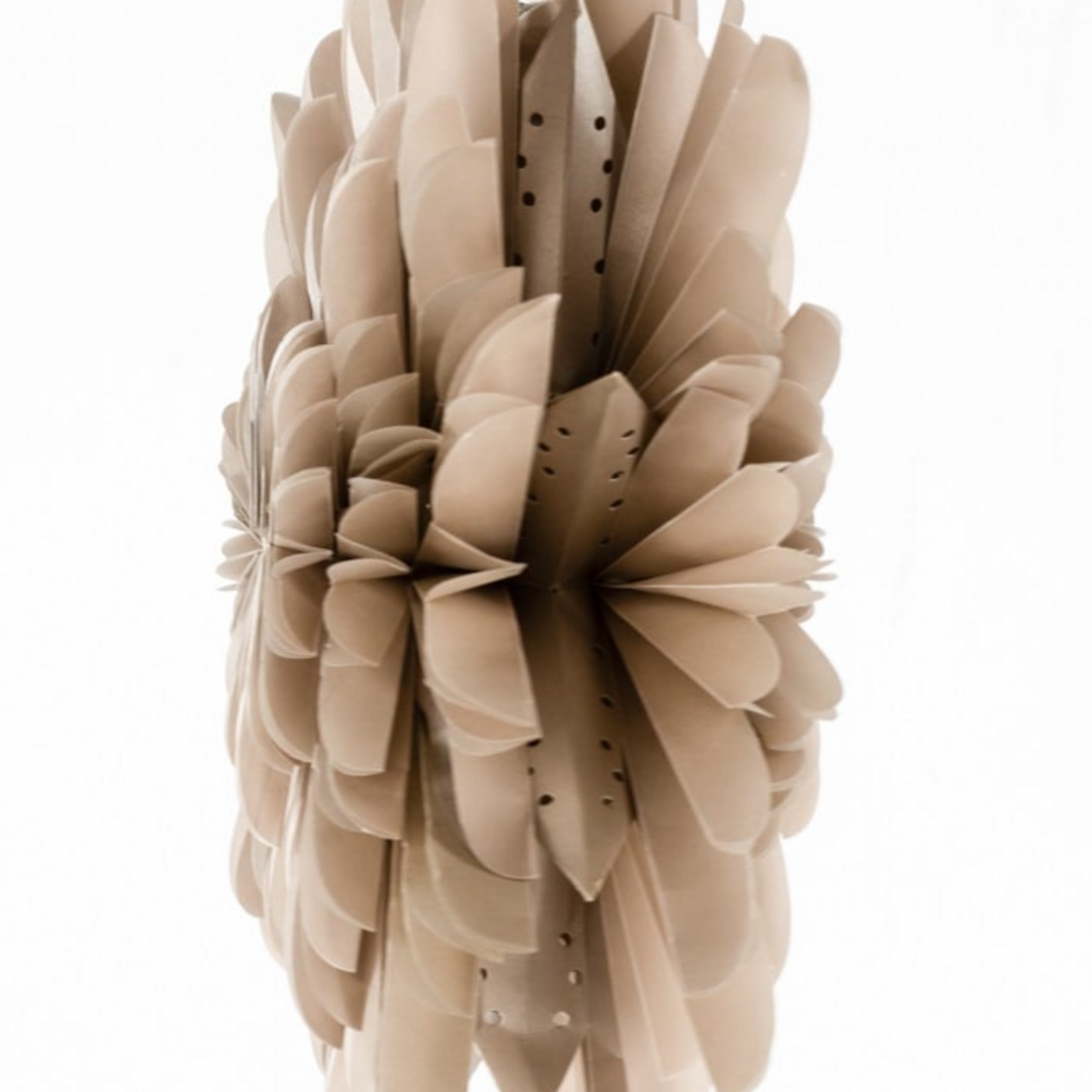 -- KERSTSTER - Snow 40cm taupe met pendel