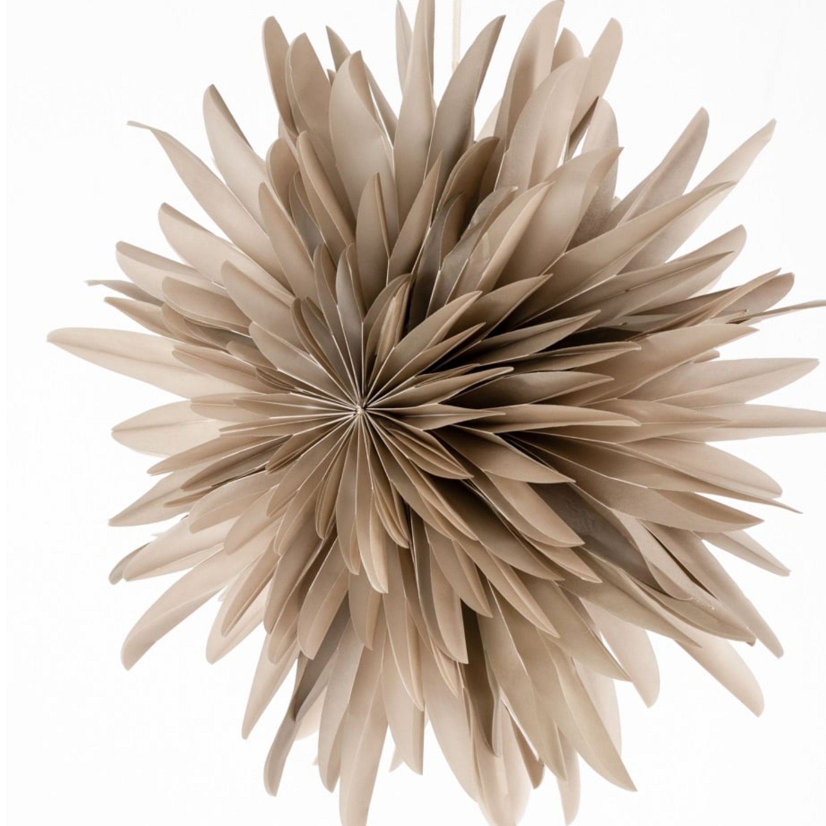 -- KERSTSTER - Snow 40cm taupe met pendel