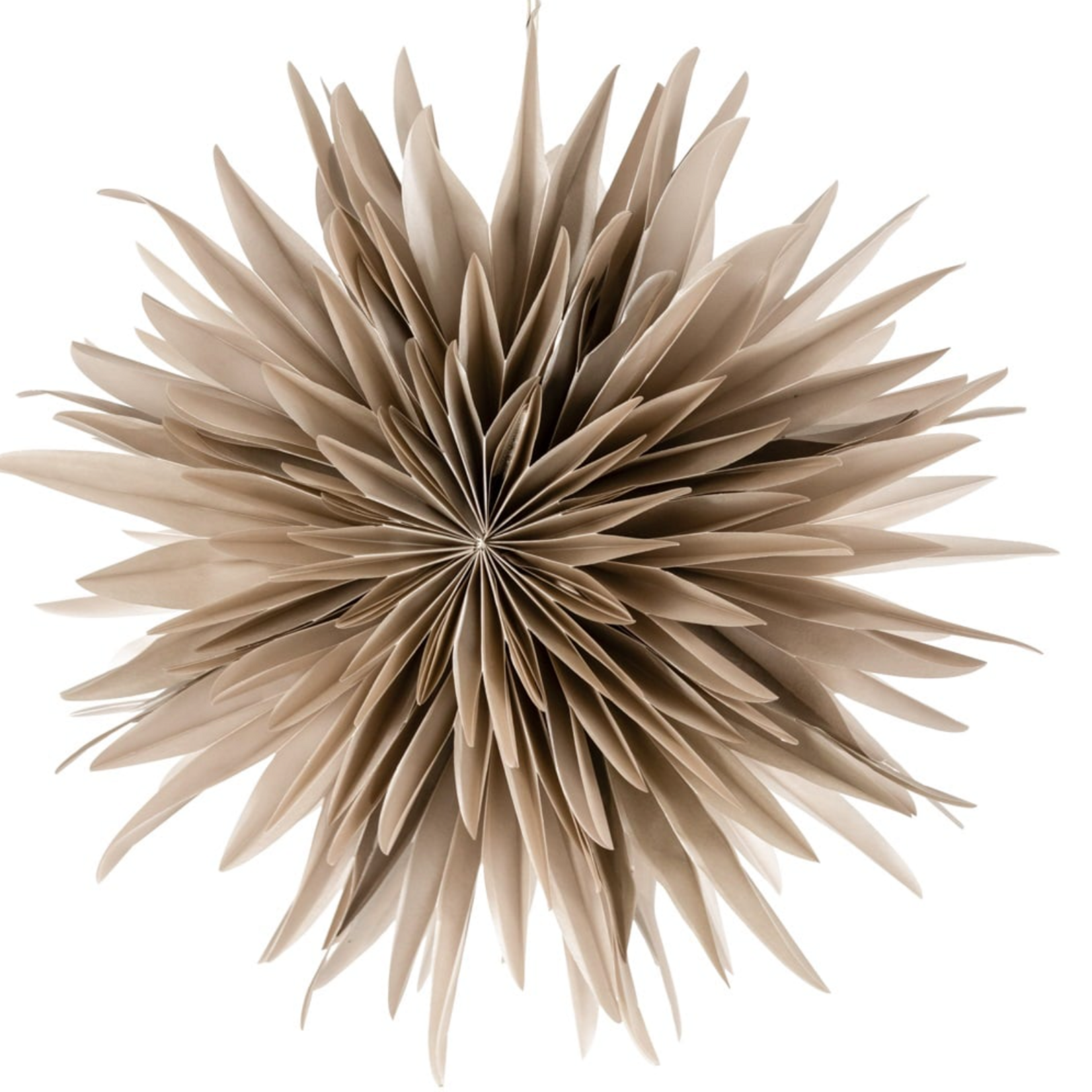 -- KERSTSTER - Snow 40cm taupe met pendel