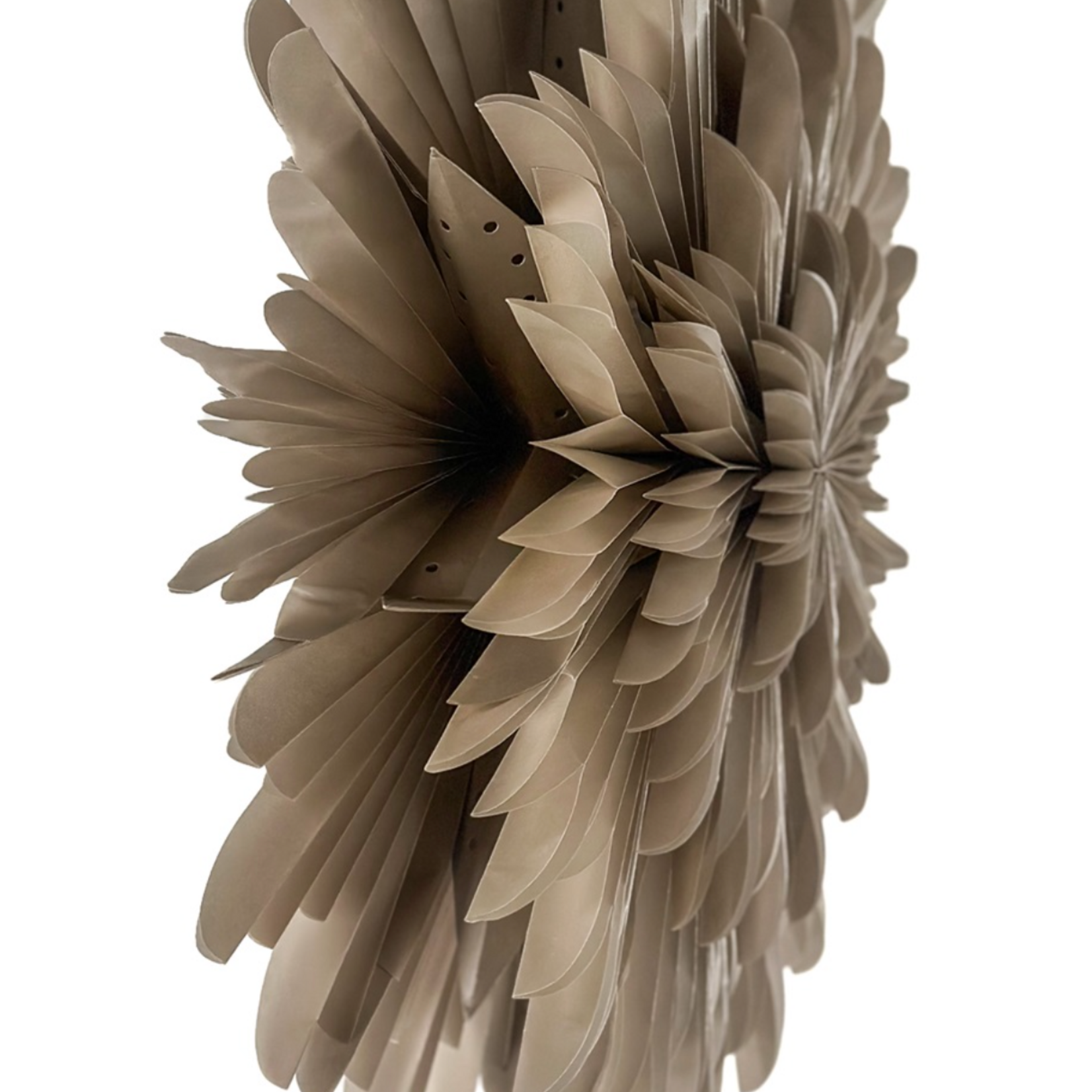 -- KERSTSTER - Snow 60cm taupe met pendel