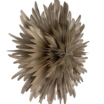 -- KERSTSTER - Snow 60cm taupe met pendel