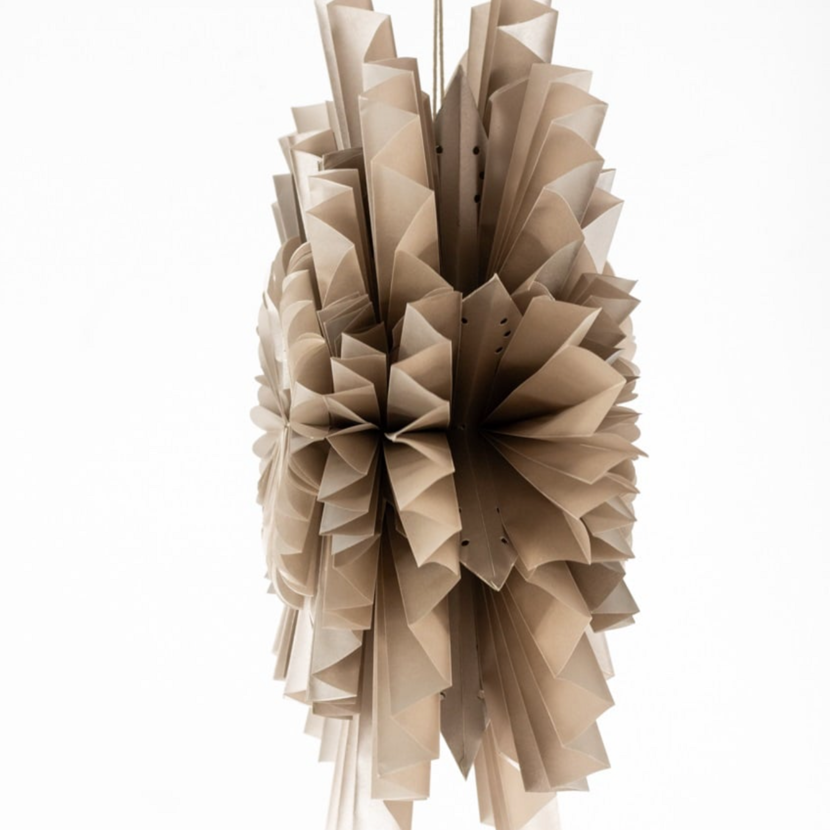 -- KERSTSTER - Flower 40 cm taupe met pendel