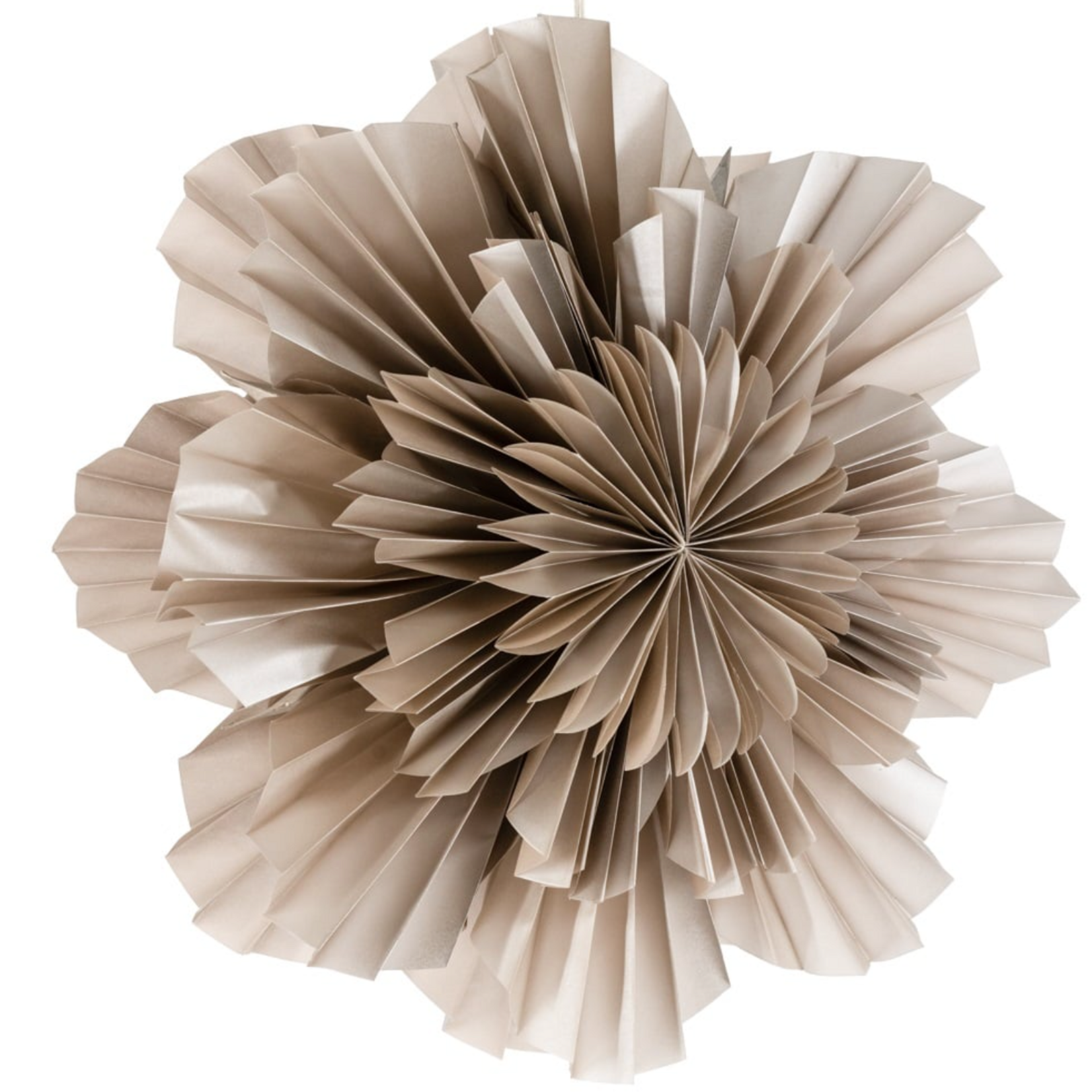 -- KERSTSTER - Flower 40 cm taupe met pendel