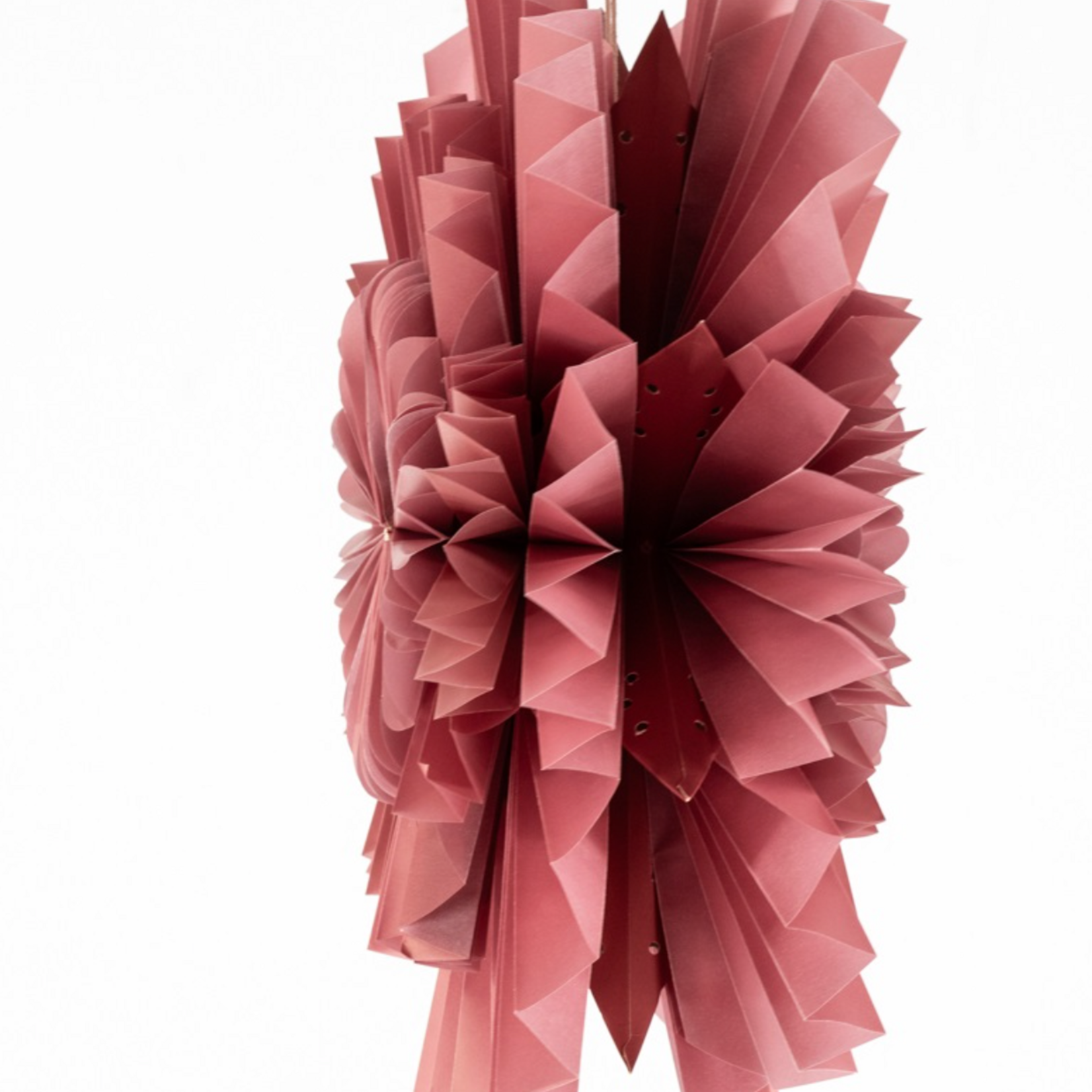 -- KERSTSTER - FLOWER 40cm pomegrenate met pendel