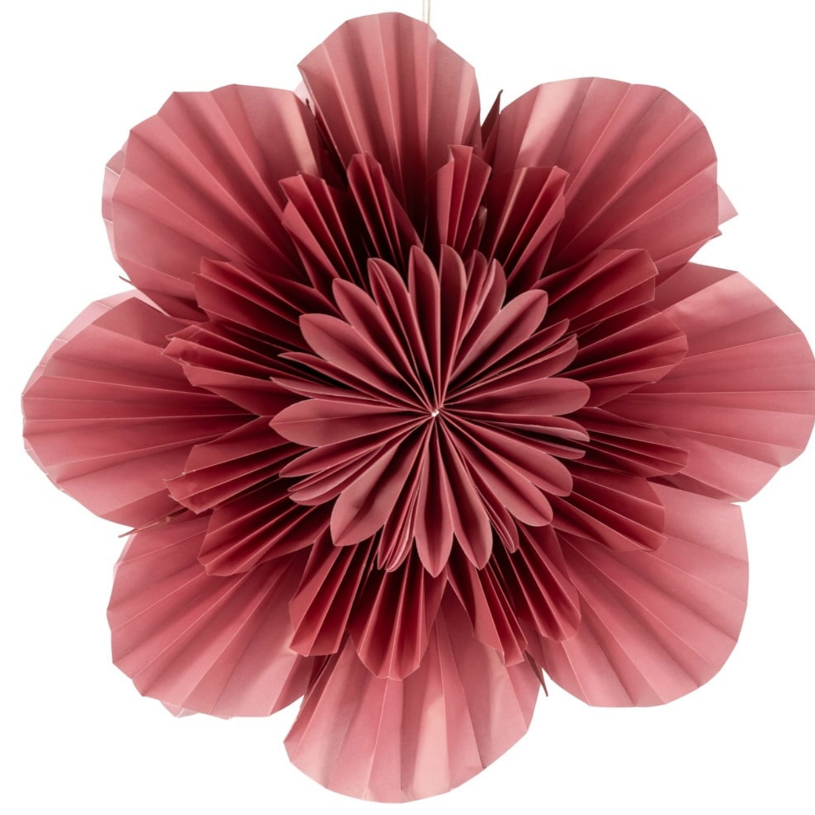 -- KERSTSTER - FLOWER 40cm pomegrenate met pendel