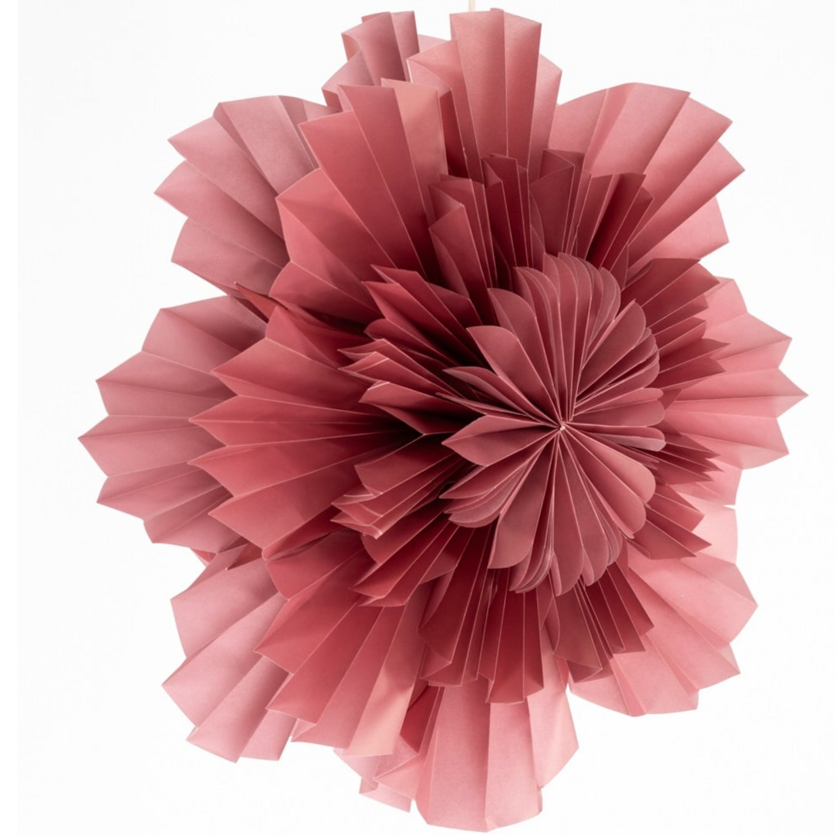 -- KERSTSTER - FLOWER 40cm pomegrenate met pendel