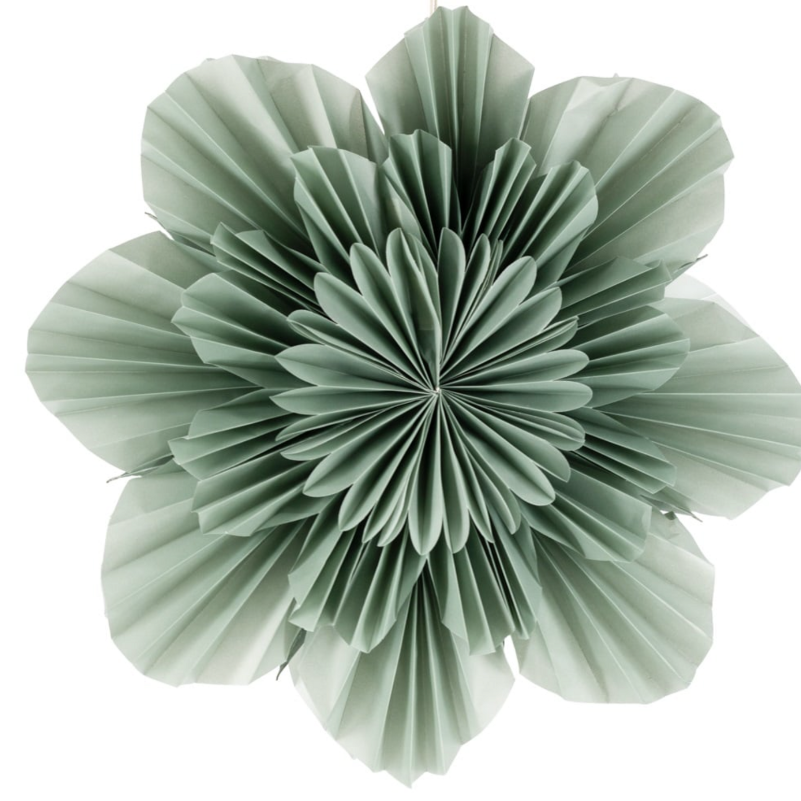 -- KERSTSTER - FLOWER 40cm turquoise met pendel