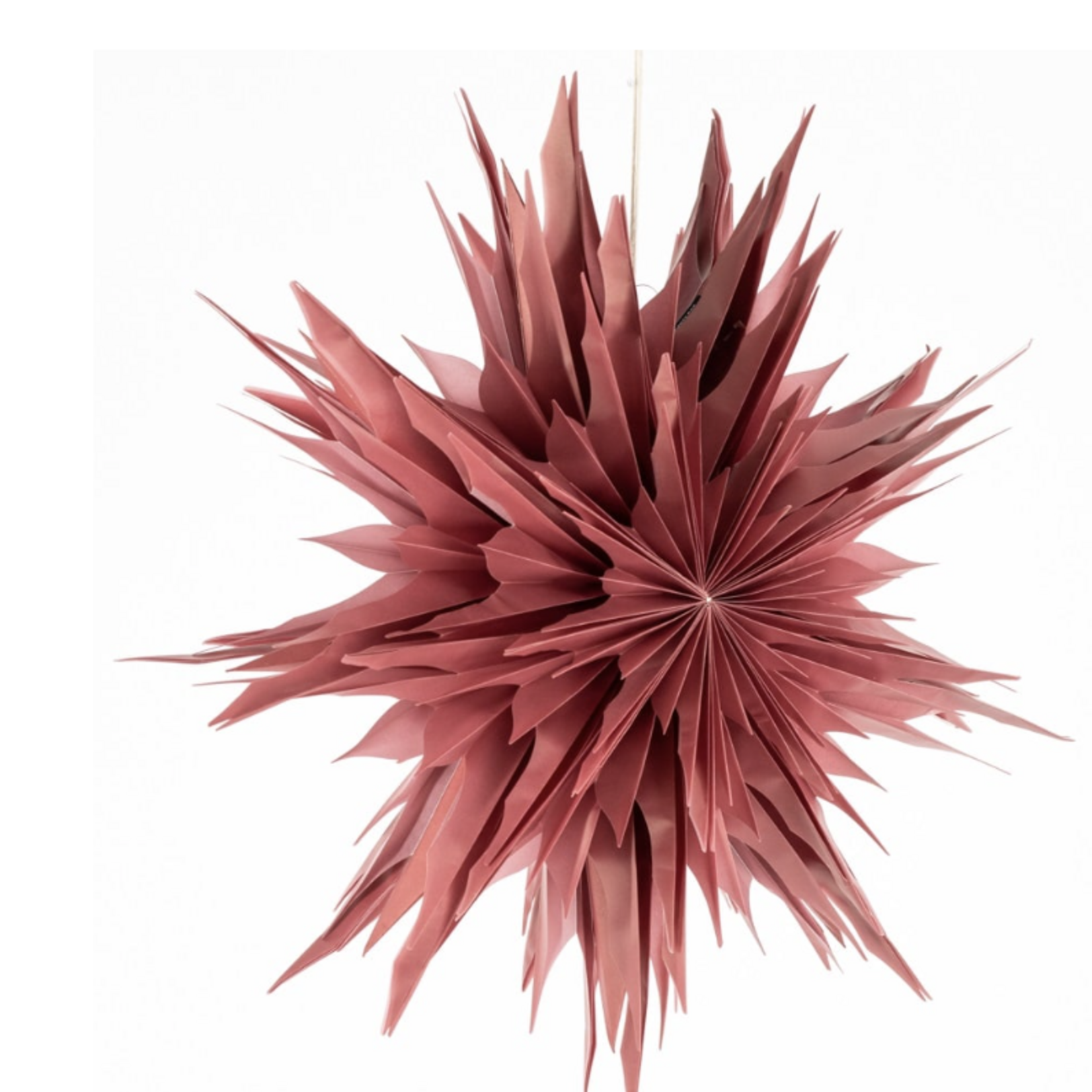 -- KERSTSTER - ICE  50cm pomegrenate  met pendel