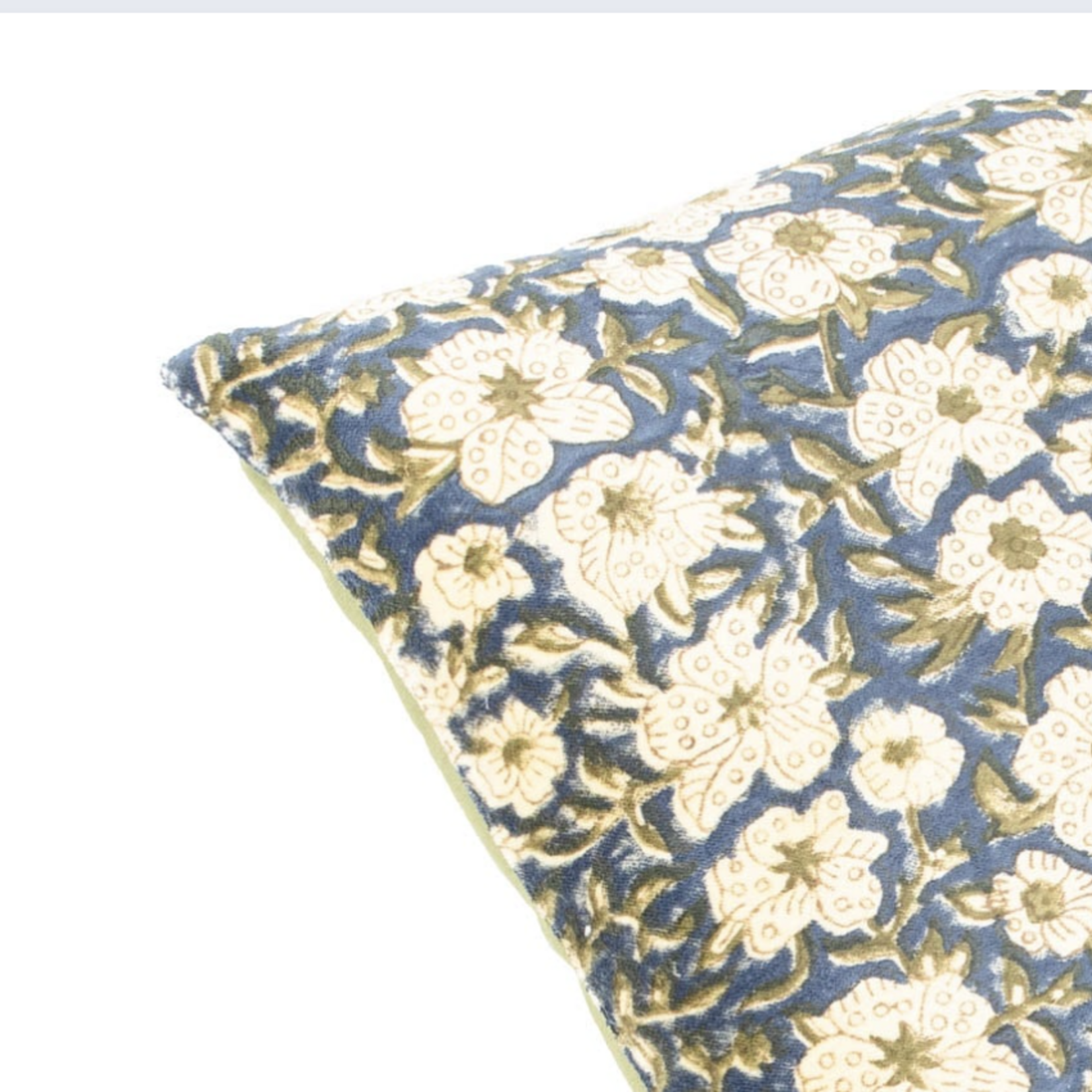 -- Kussen floral smaragd 40x60cm