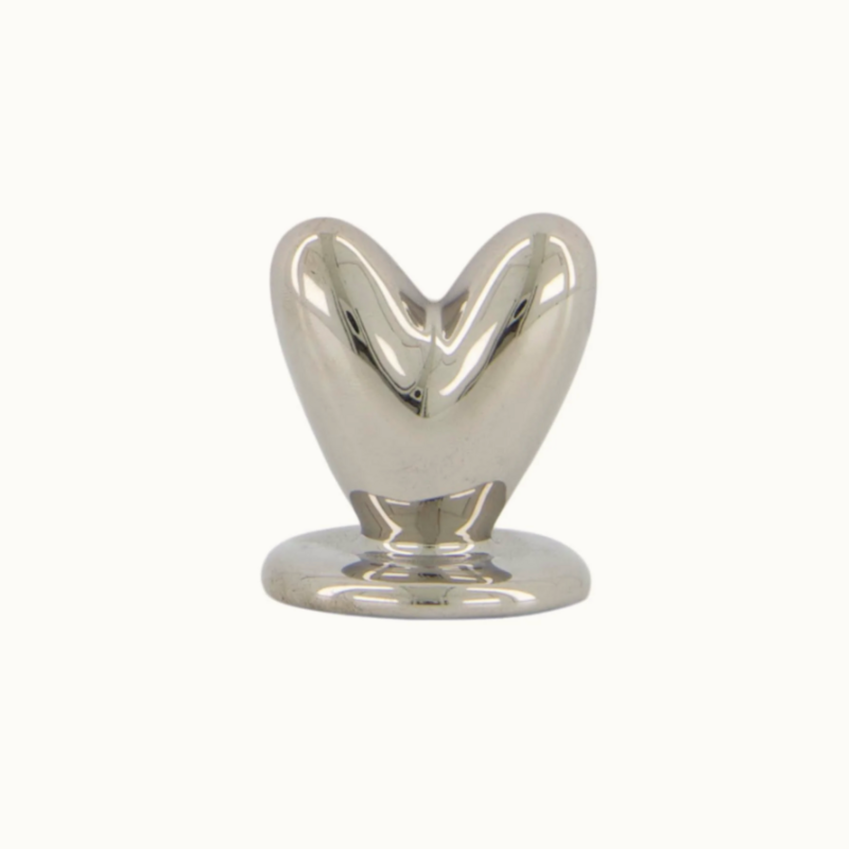 ZUSSS ZUSSS - Kaartenstandaard keramiek hartje zilver