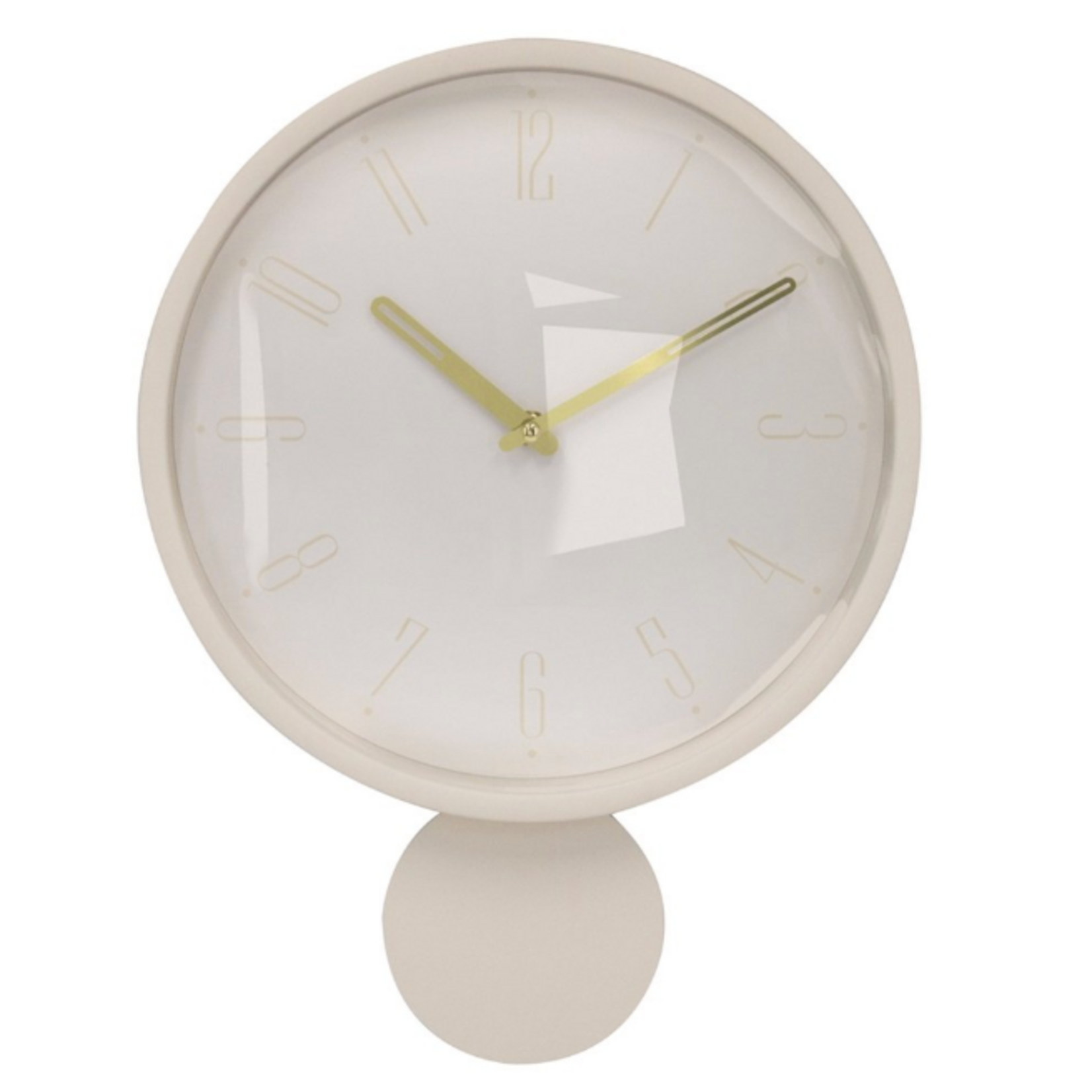 -- Klok - Wandklok met pendulum off-white