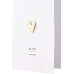 ZUSSS ZUSSS - Wenskaart magneet hartje jij bent goud waard wit/goud