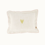 ZUSSS ZUSSS - Kussen hartje rand gestikt 35x25cm
