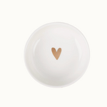 ZUSSS ZUSSS - Thee en dipschaaltje wit met een goud hartje