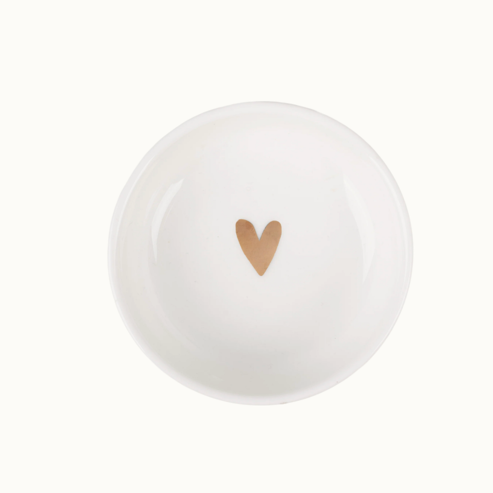 ZUSSS ZUSSS - Thee en dipschaaltje wit met een goud hartje