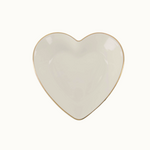 ZUSSS ZUSSS - Schaal wit hartvorm met goudkleurige rand 11,5cm