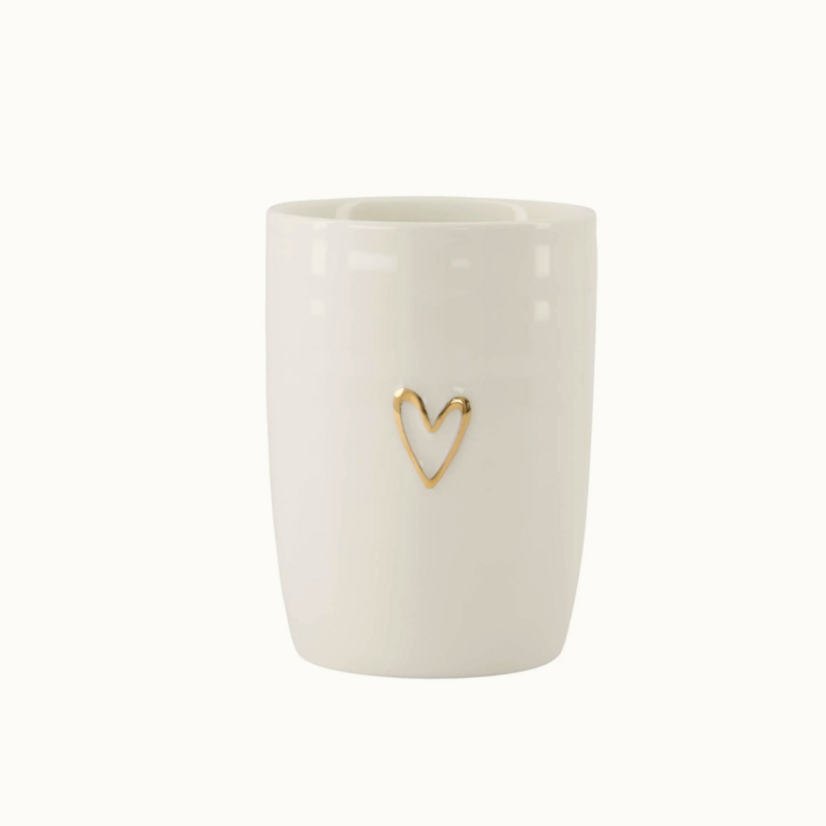 ZUSSS ZUSSS - Koffiemok open hartje wit/goud