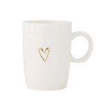 ZUSSS ZUSSS - Theemok lijn hartje wit/goud