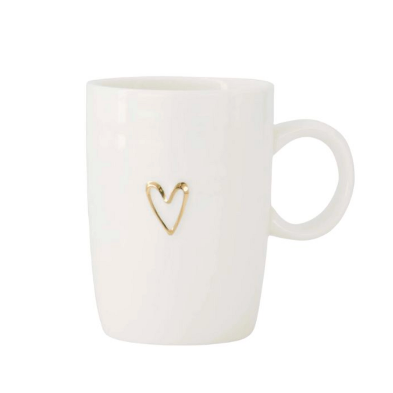 ZUSSS ZUSSS - Theemok lijn hartje wit/goud