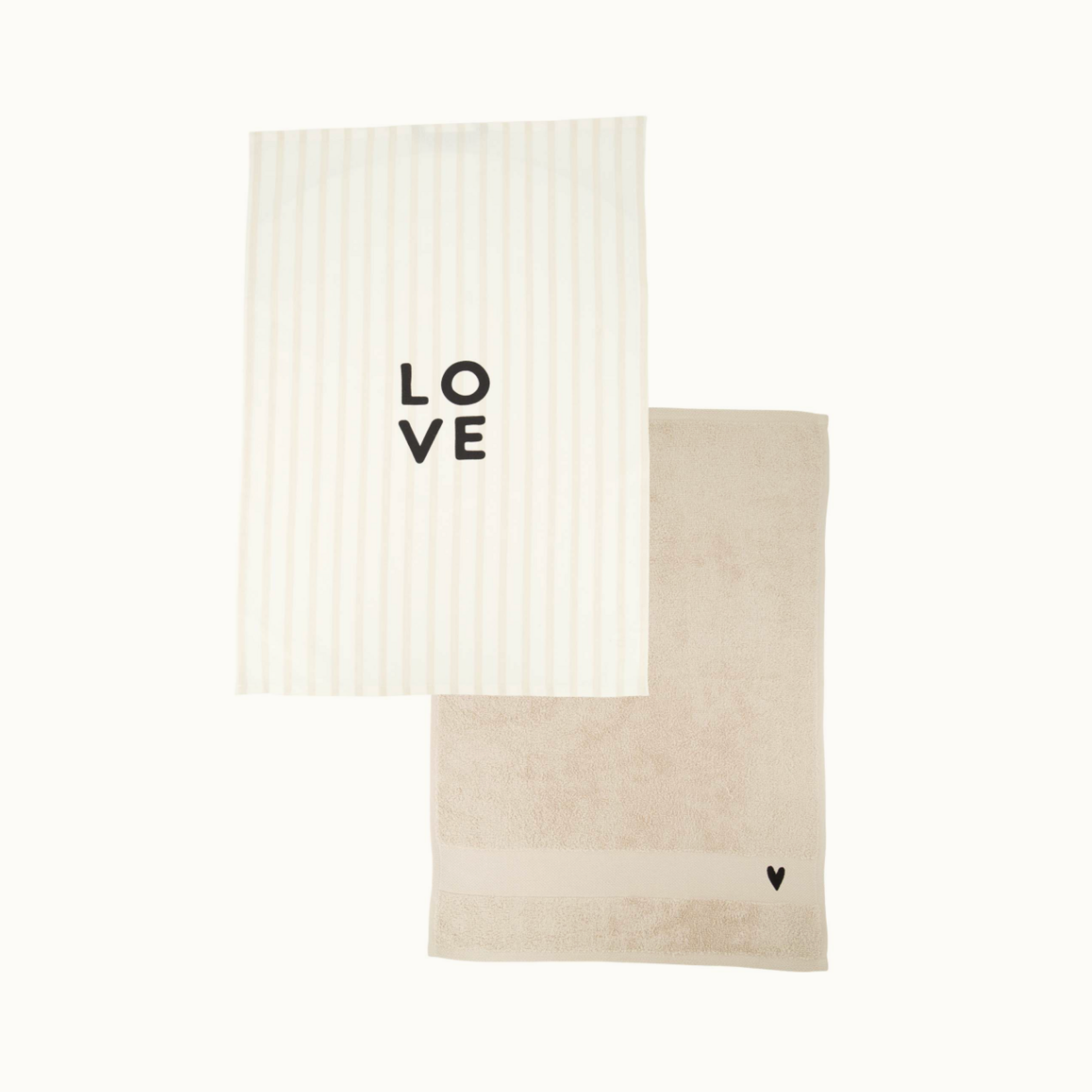 ZUSSS ZUSSS - Keukenset streep love hartje